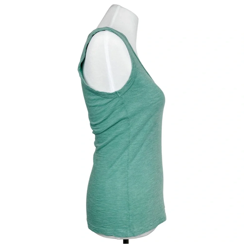 Anthropologie t.la Striped Scoop Neck Layering Tank Women’s Small Seafoam Green - Picture 4 of 11